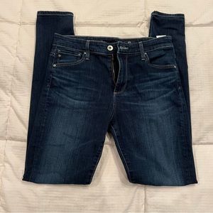 AG Adriano Goldschmied Farrah high-rise skinny dark wash sz 28